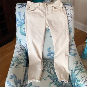 Vineyard Vines Raw Hem Cream Pants